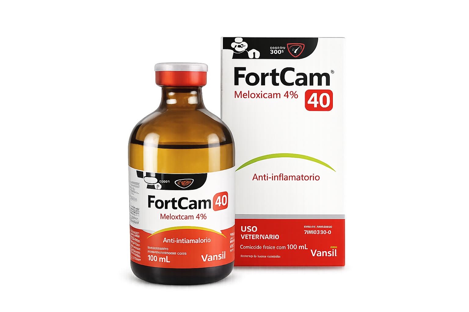 FortCam 40, caixa e frasco